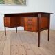 Mid-Century Danish Executive Teak Floating Desk, 1960s.