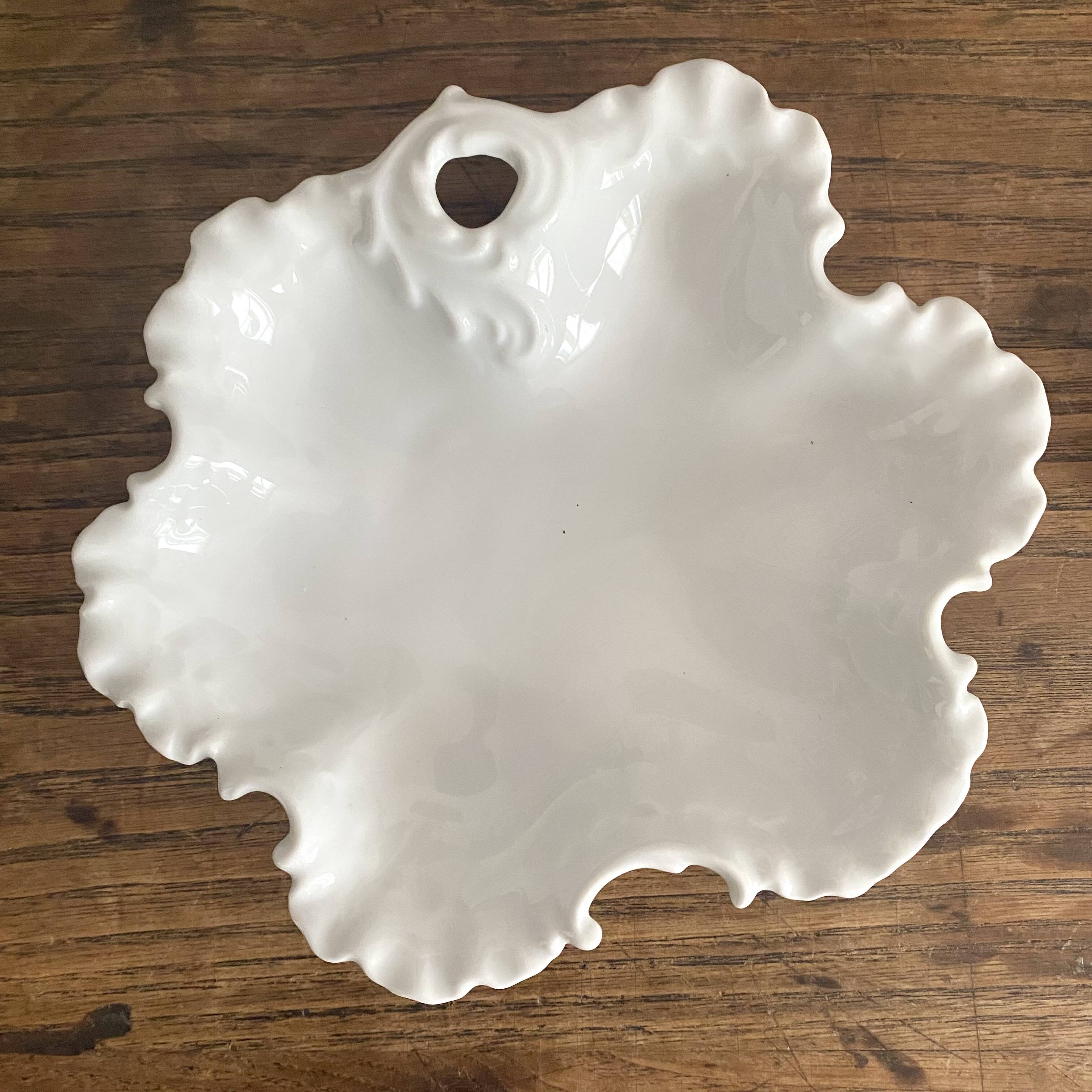 Limoges porcelain leaf dish or pocket emptier