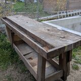Old carpenter's workbench in its original condition