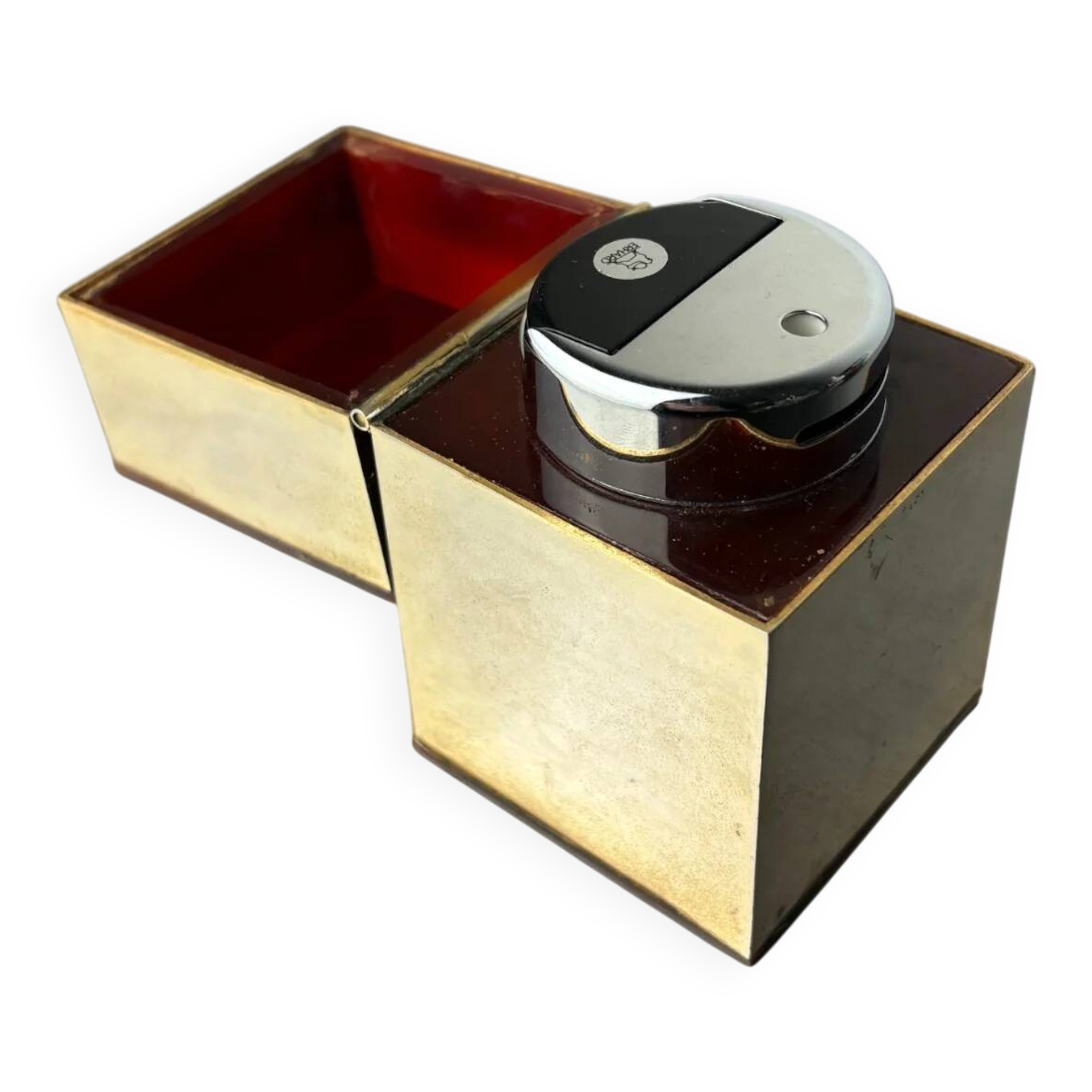 Faux tortoiseshell and mirror Dior style lighter, Italy, 1970s