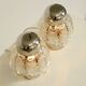 Two large, rare 1960s metal and glass table lamps by VEB Narva Leuchtenbau