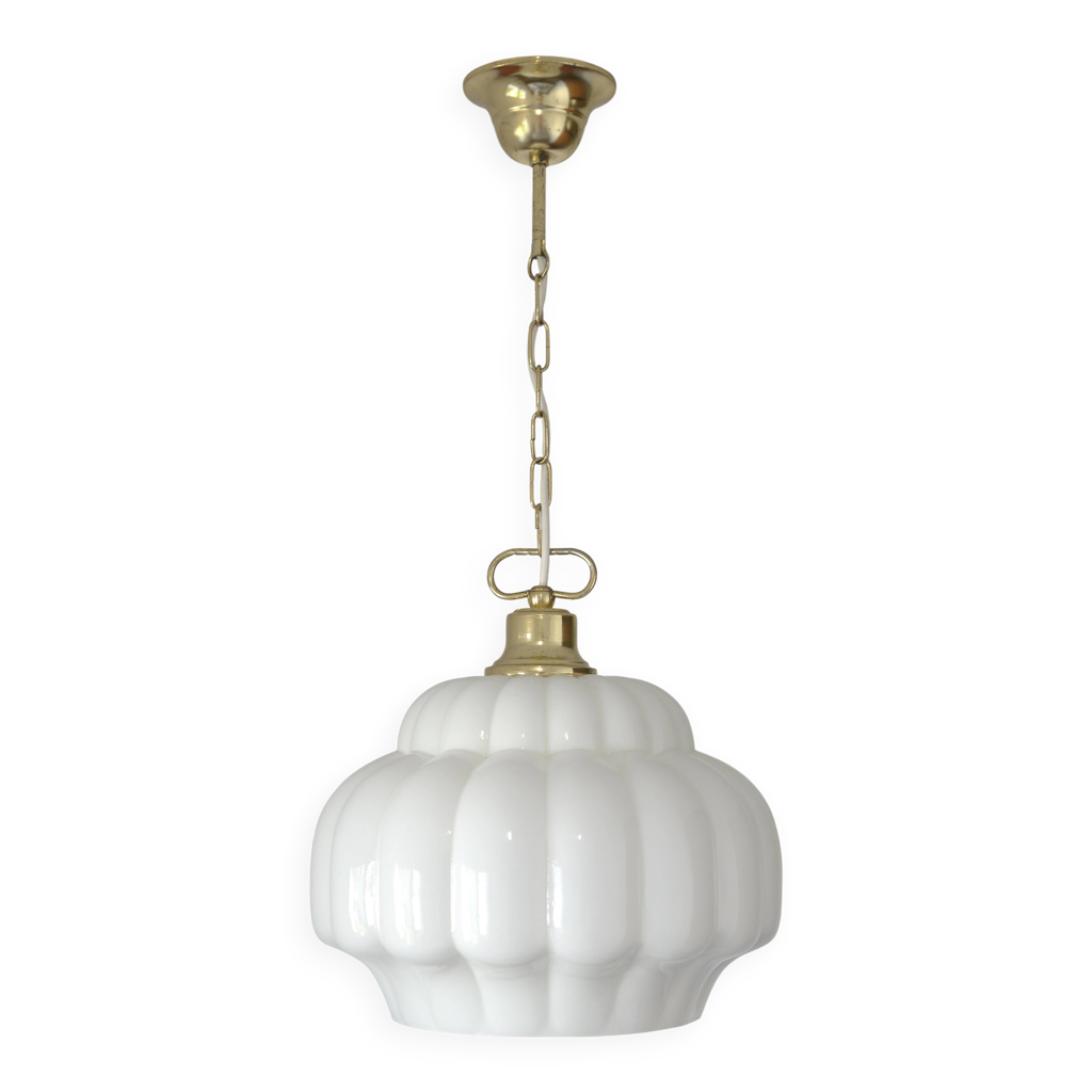 Luminaire Bleuet Opaline Vintage - Occasion - Livraison Gratuite
