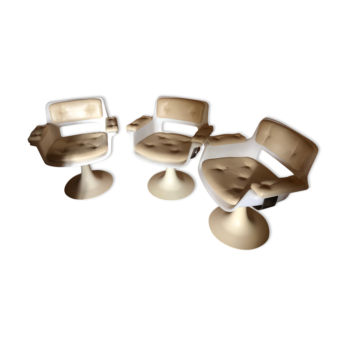 Lot de 3 fauteuils Albert Jacob vintage