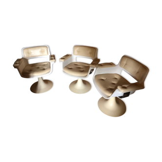 Lot de 3 fauteuils Albert Jacob vintage