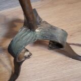 large lamp lamp vintage iron forged and hammered opaline very rare beautiful condition 1940 photos s