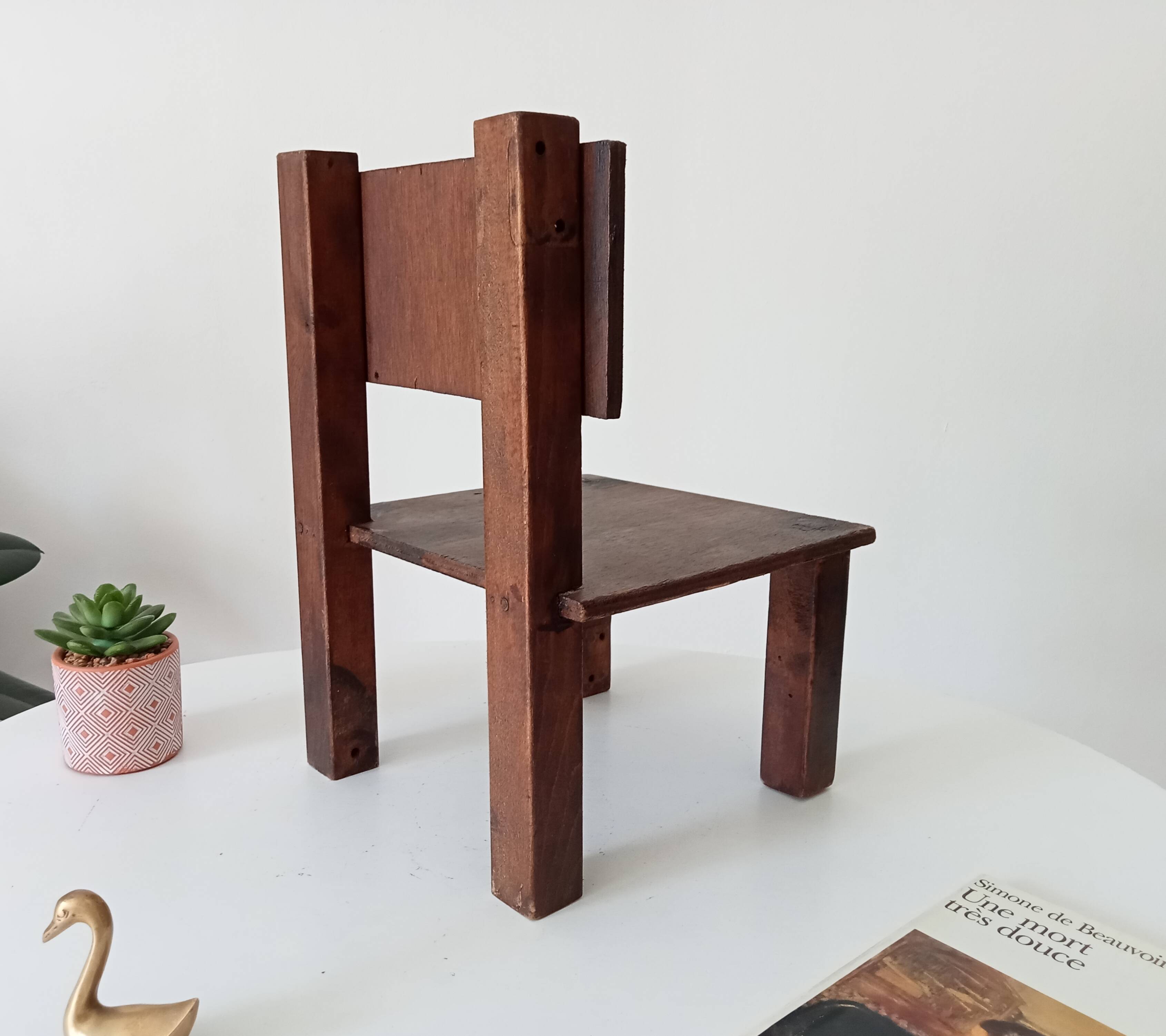Antique children's chair, folk art, early 20th century