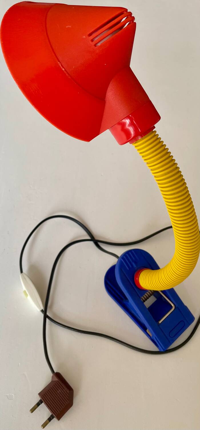 Articulated Memphis style clamp lamp