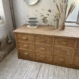 XL oak counter, trade furniture with multi-drawers