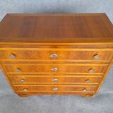 Art Deco chest of drawers (1930-1940) in walnut