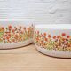 Lot 2 salad bowls Arcopal small flowers