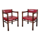 Set of two vintage bridge armchairs