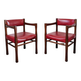 Lot de deux fauteuils de bridge vintage