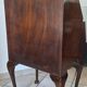 1930's Queen Anne walnut veneer secretary – slanted drop-down desk –
