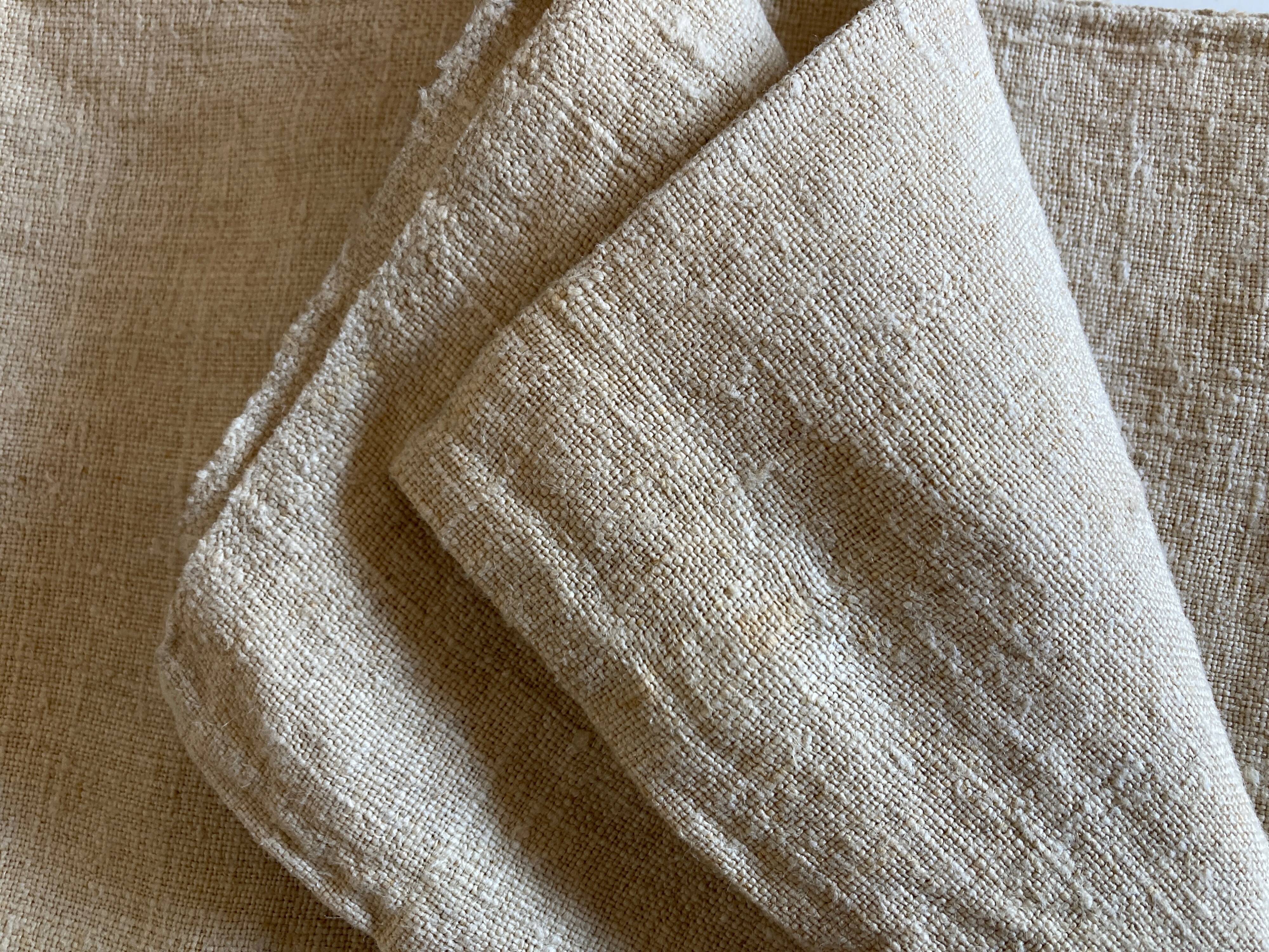 Piece of raw hemp 19th century, reserve linen length 160cm