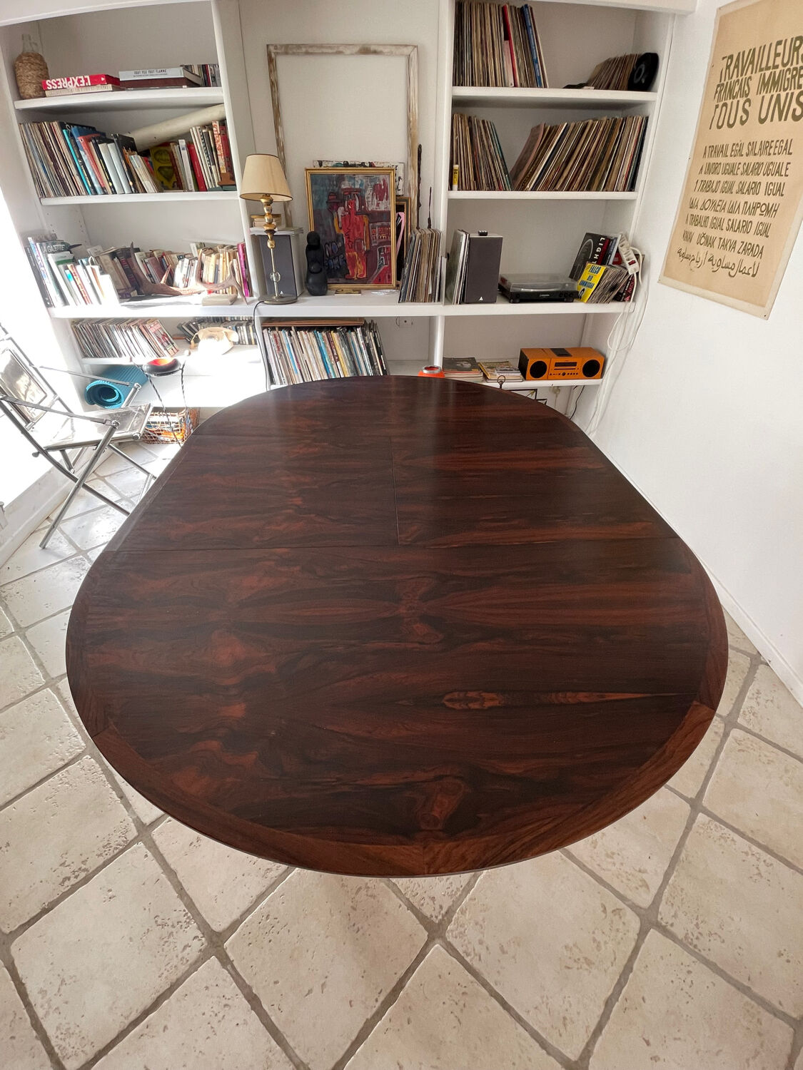 Table à rallonge  scandinave en palissandre de Rio