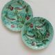 2 old plates in slurry birds Onnaing early twentieth