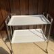 Vintage serving trolley, white folding table, 70s design, vintage.