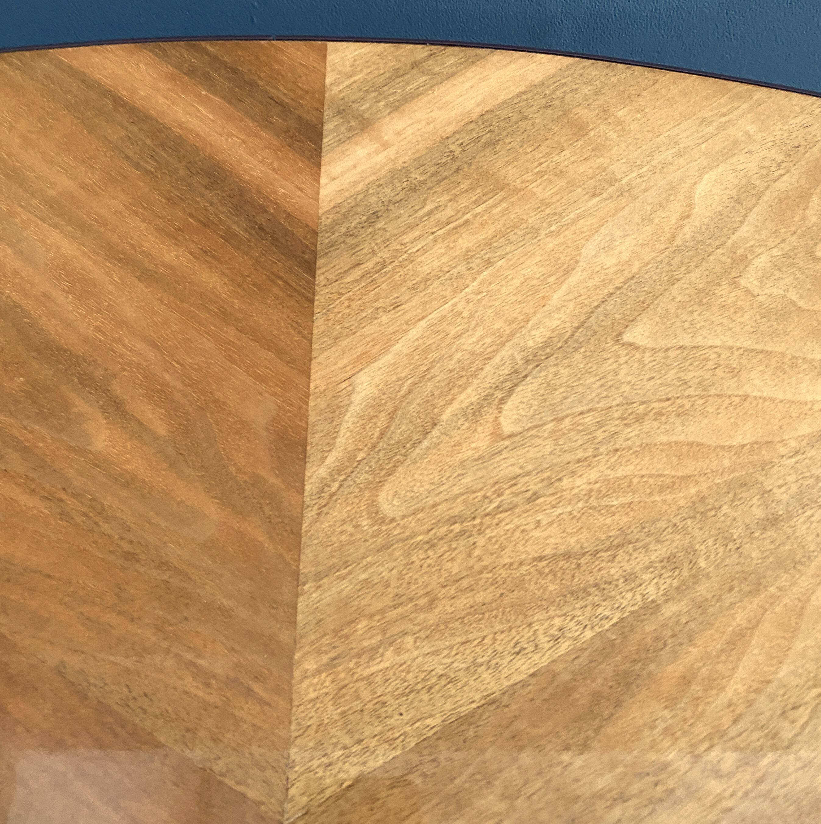 High wood coffee table,  triangle shape 1960s