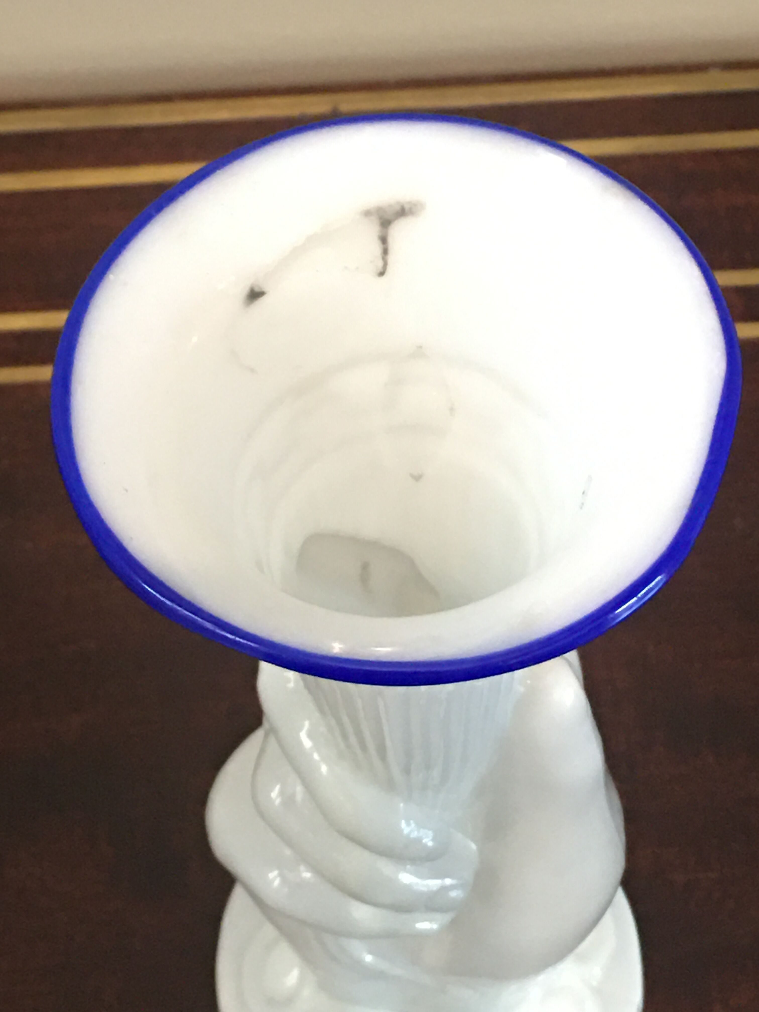 Opaline vase hand corn of plenty