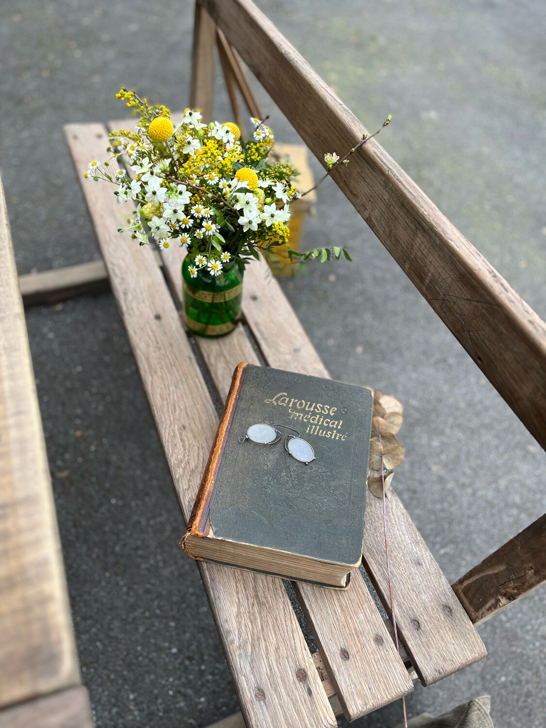 Double patinated school desk