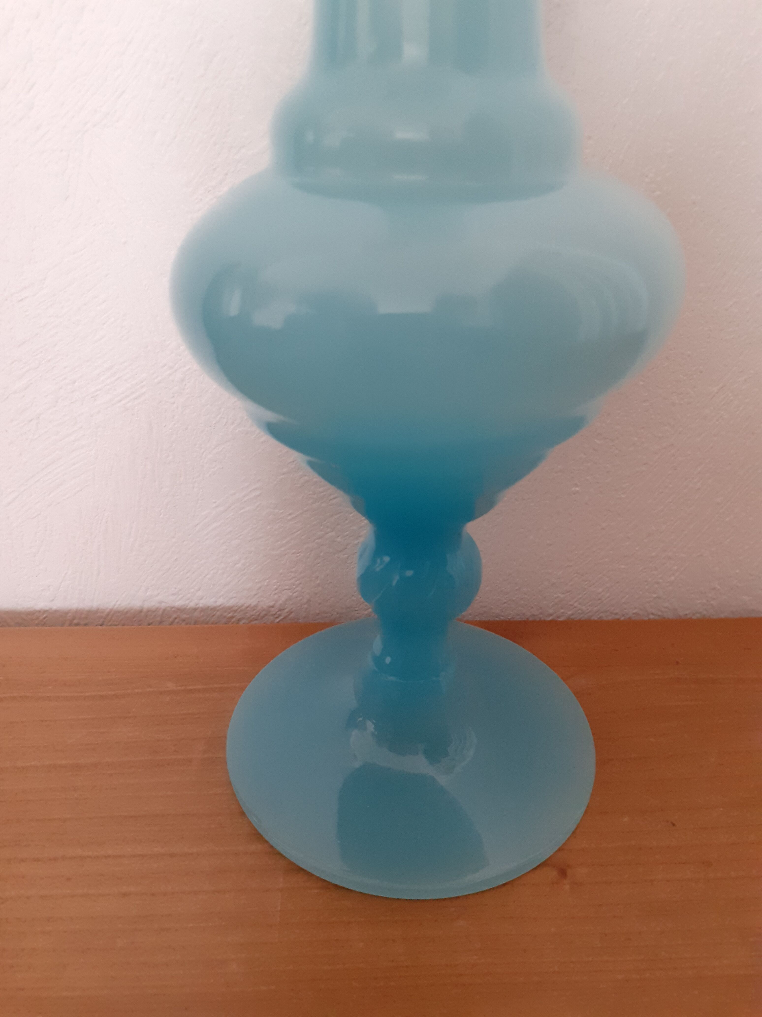 Blue opaline soliflore vase