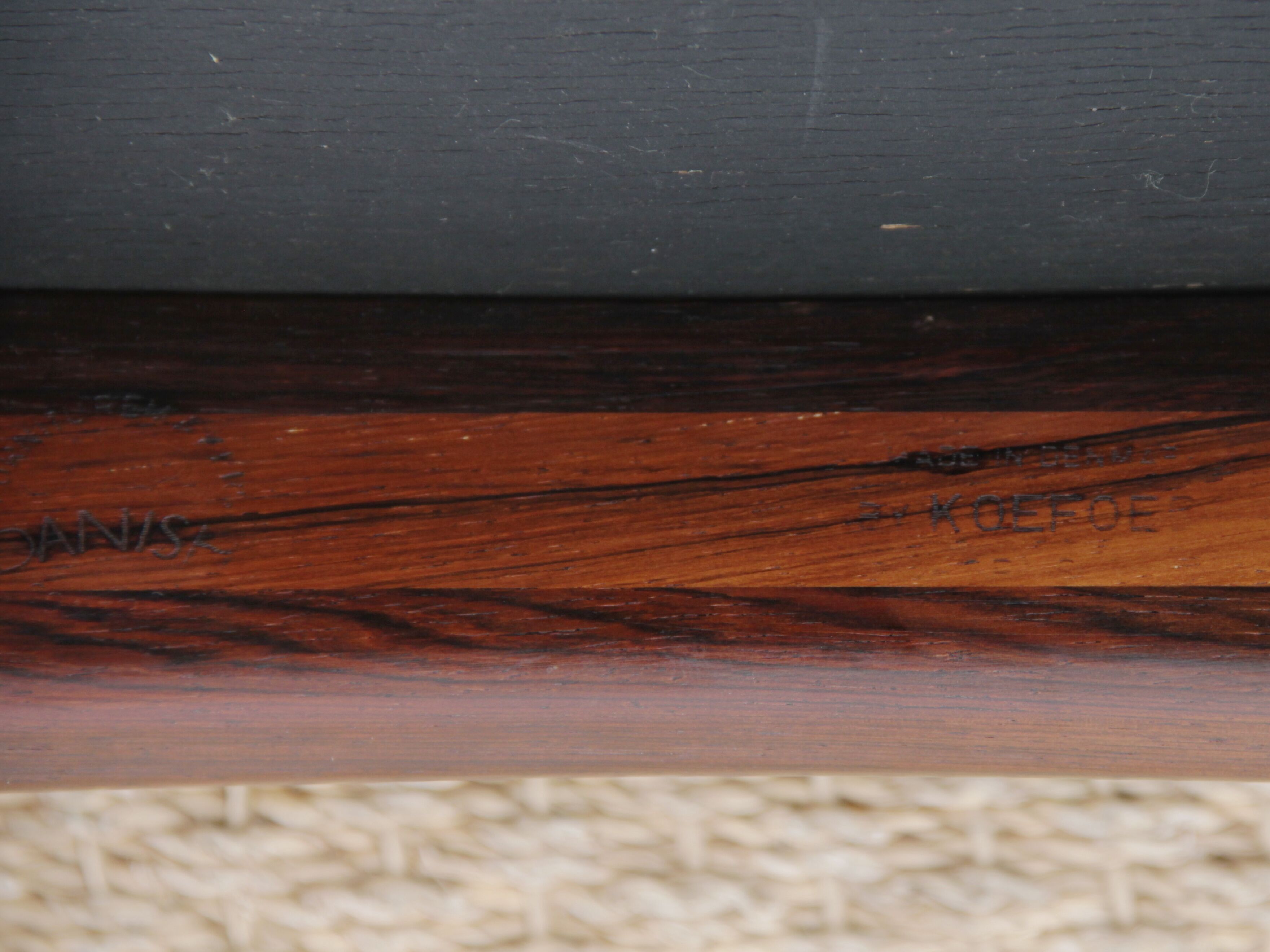 Suite of 4 Scandinavian chairs in Rio rosewood, Model Peter