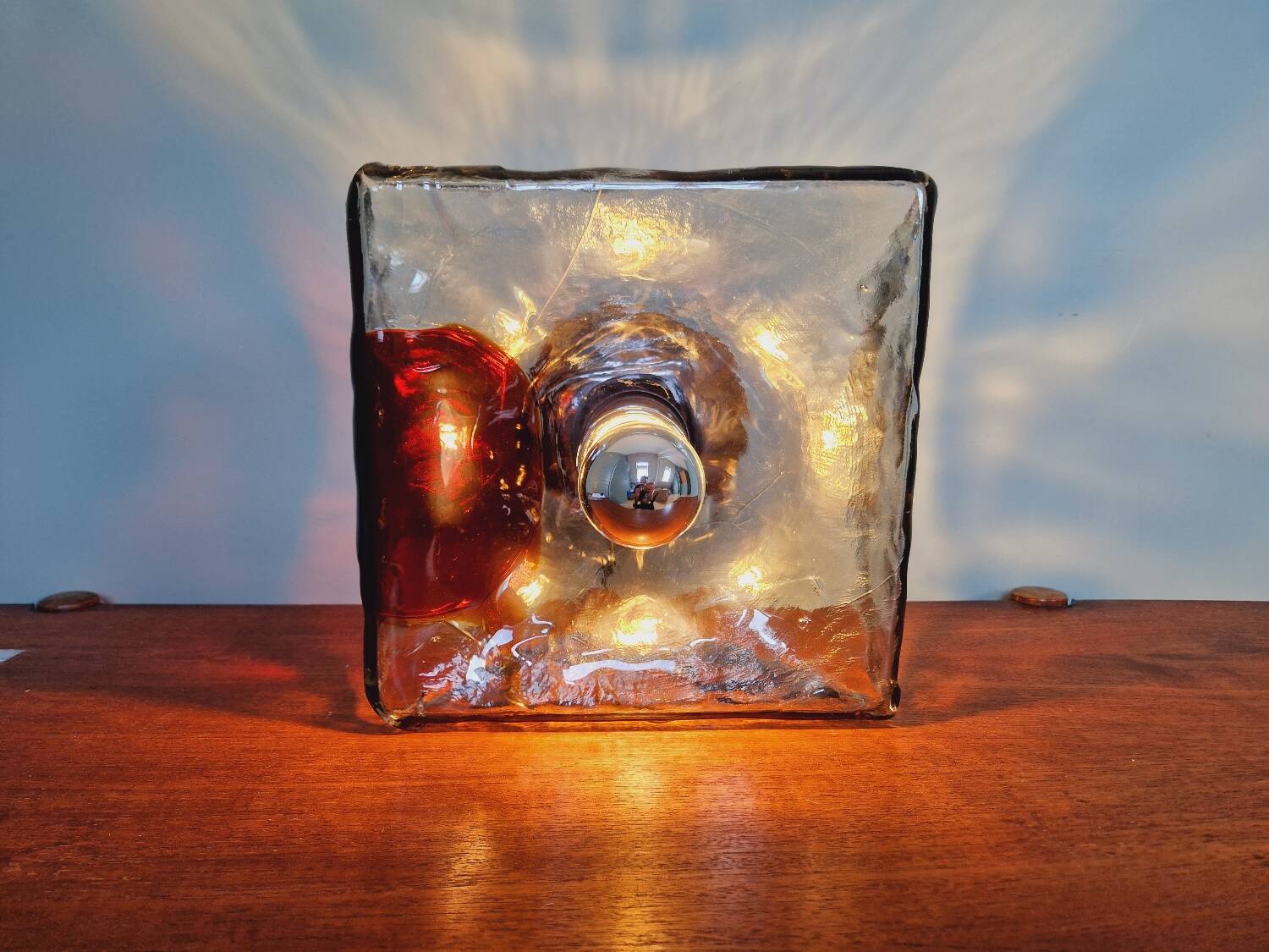 Mazzega Murano glass ceiling light, Italian design, 1960s