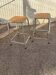 Duo gray industrial stools