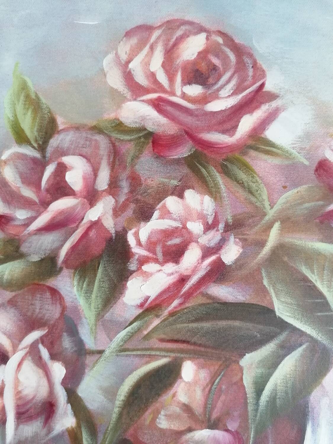 Oil painting bouquet of flowers 60x50 cm