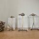 Lot de 3 cadres anciens art déco en verre biseauté et laiton