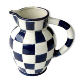 Old pitcher in earthenware with Lustucru decoration of artisanal manufacture - Water pot
