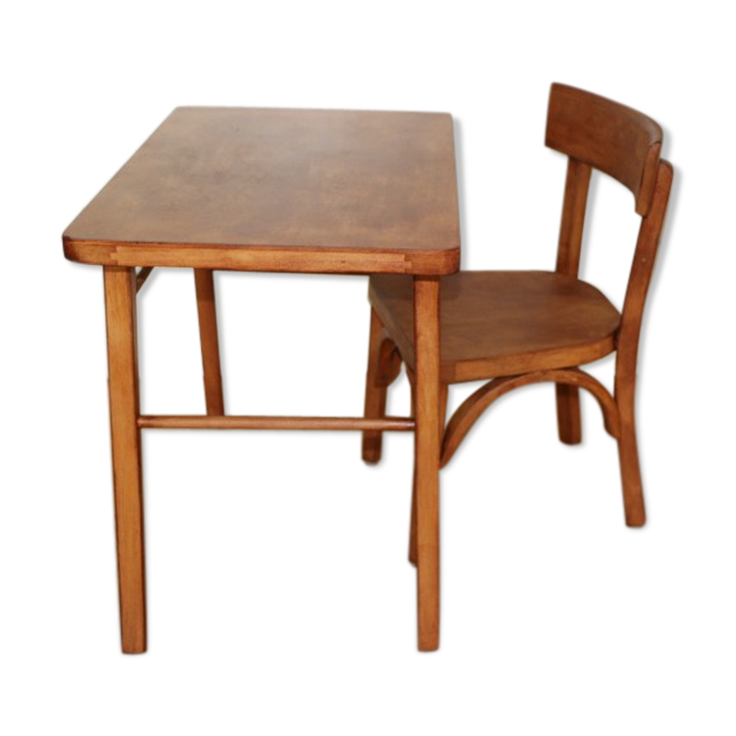Baumann desk and dark beech child chair