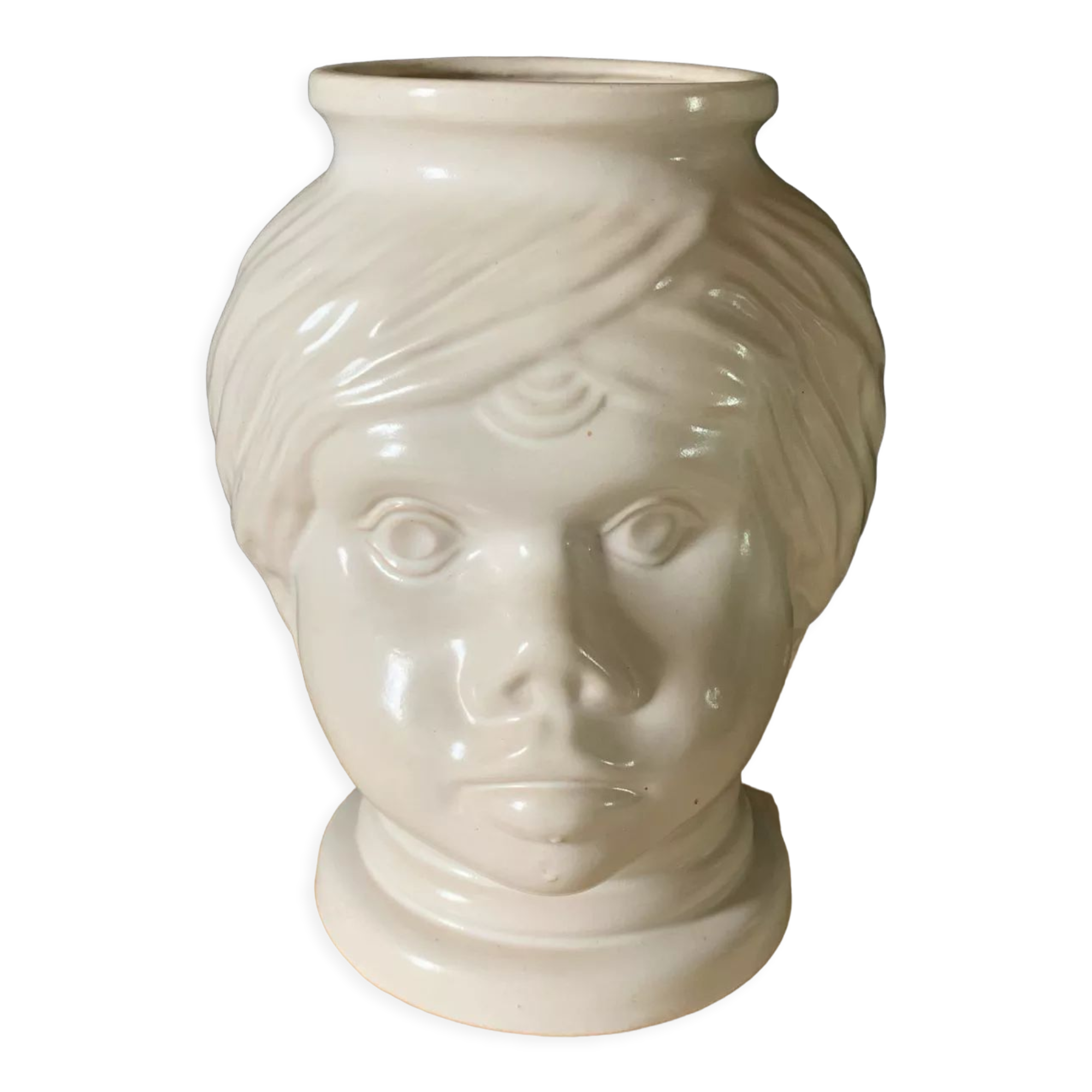 Ceramic head pot cover