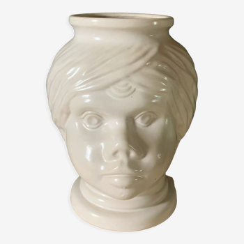 Ceramic head pot cover