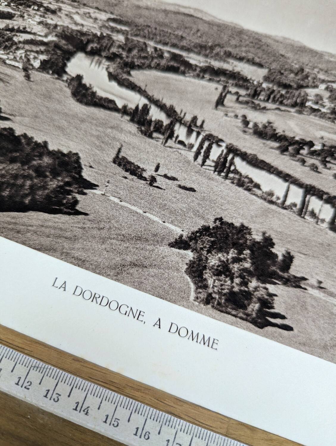 Domme, Dordogne, printed photo plate from 1942.