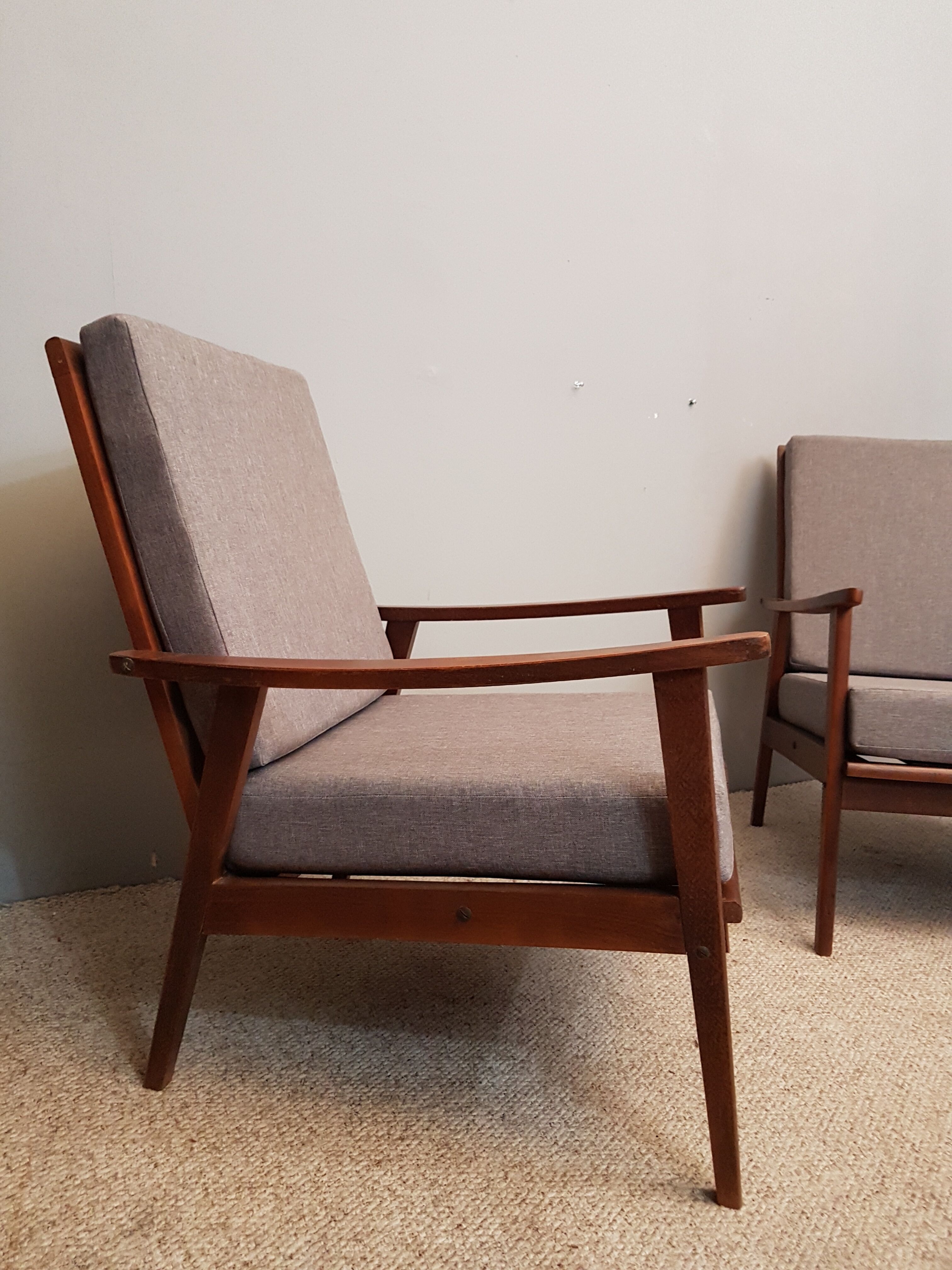 Pair of chairs 1960's boomerang