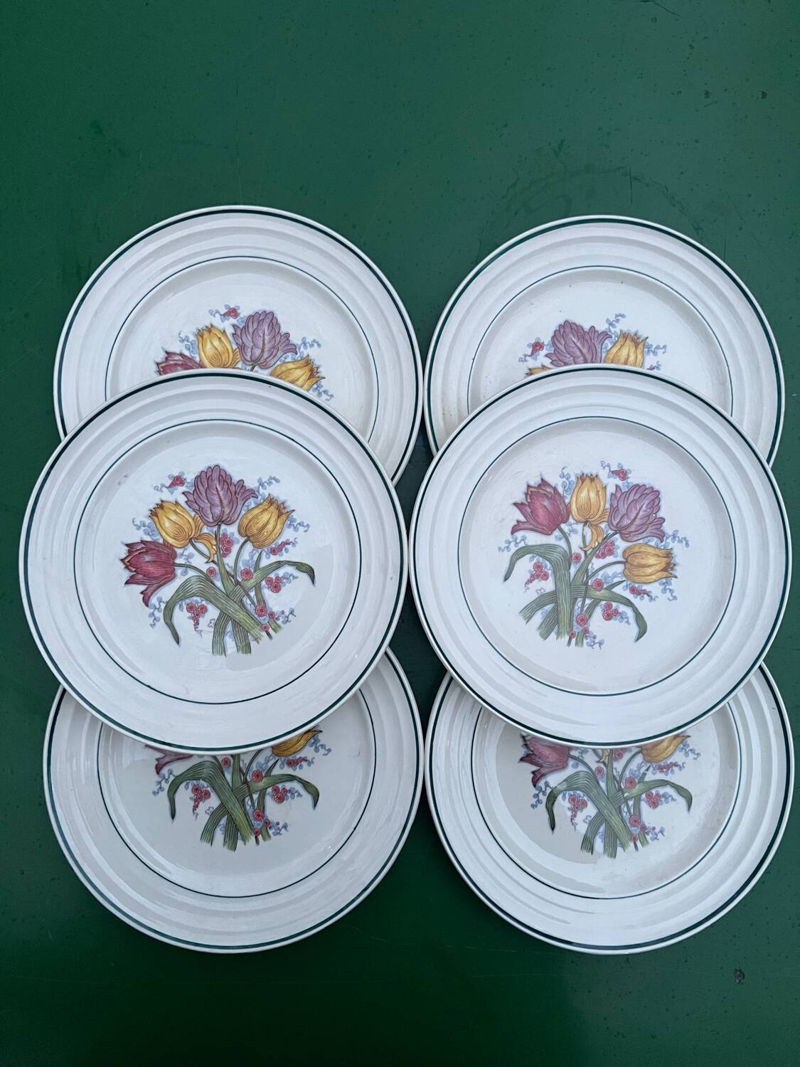 6 Villeroy and Boch dessert plates