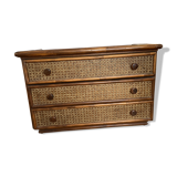 Roche Bobois chest of drawers in rattan and wicker, 1980s