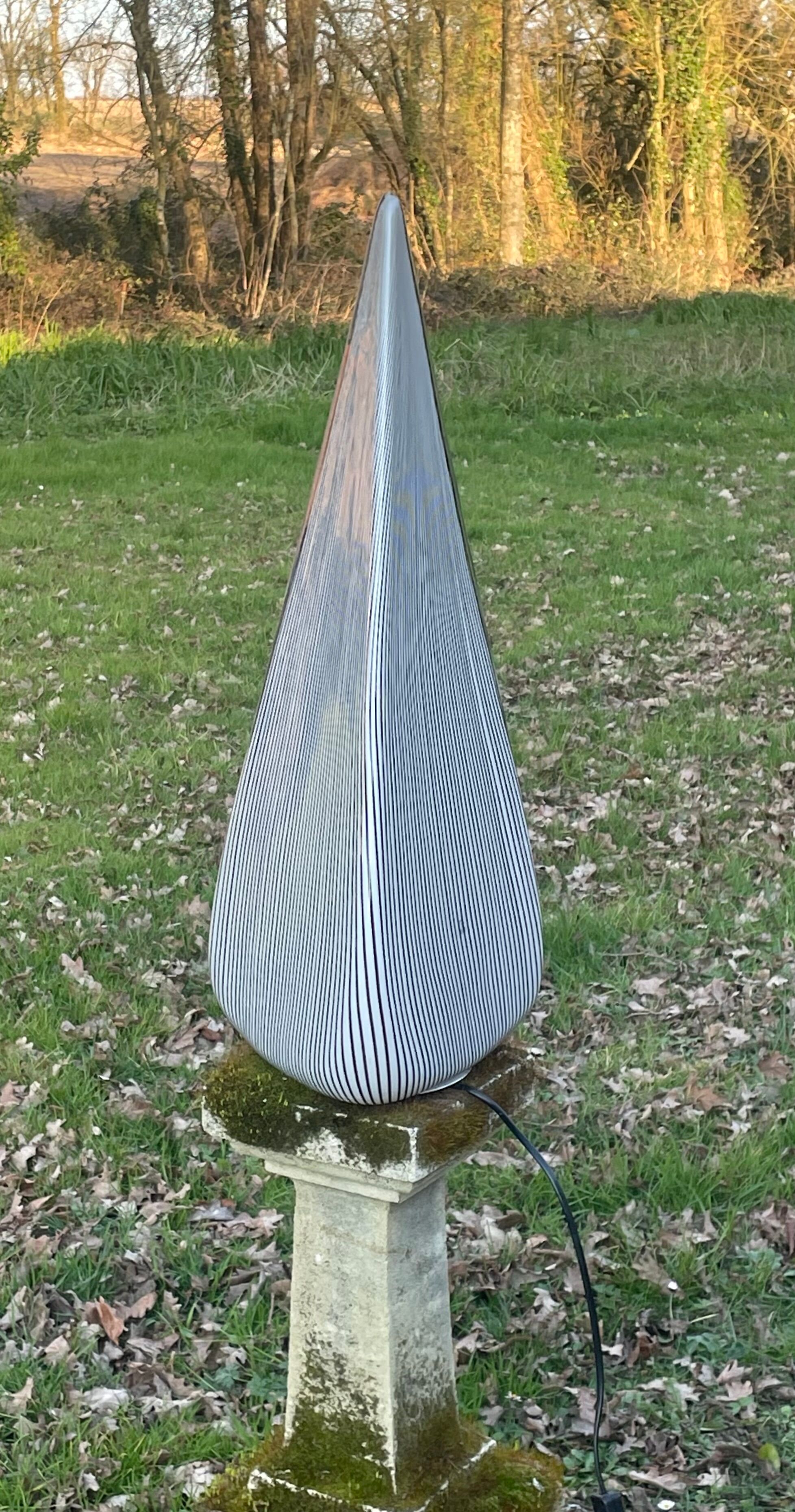 Pyramidal glass lamp by Lino Tagliapietra for Vetri Murano, circa 1982