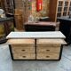 Old workshop furniture with 6 drawers.