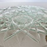 Old large beveled and chiseled mirror, art deco, 40s 50s