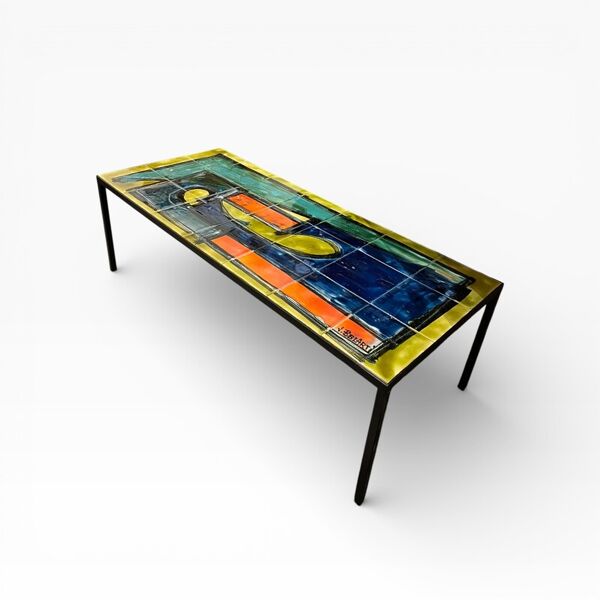 Table basse en céramique signée J. Belarti