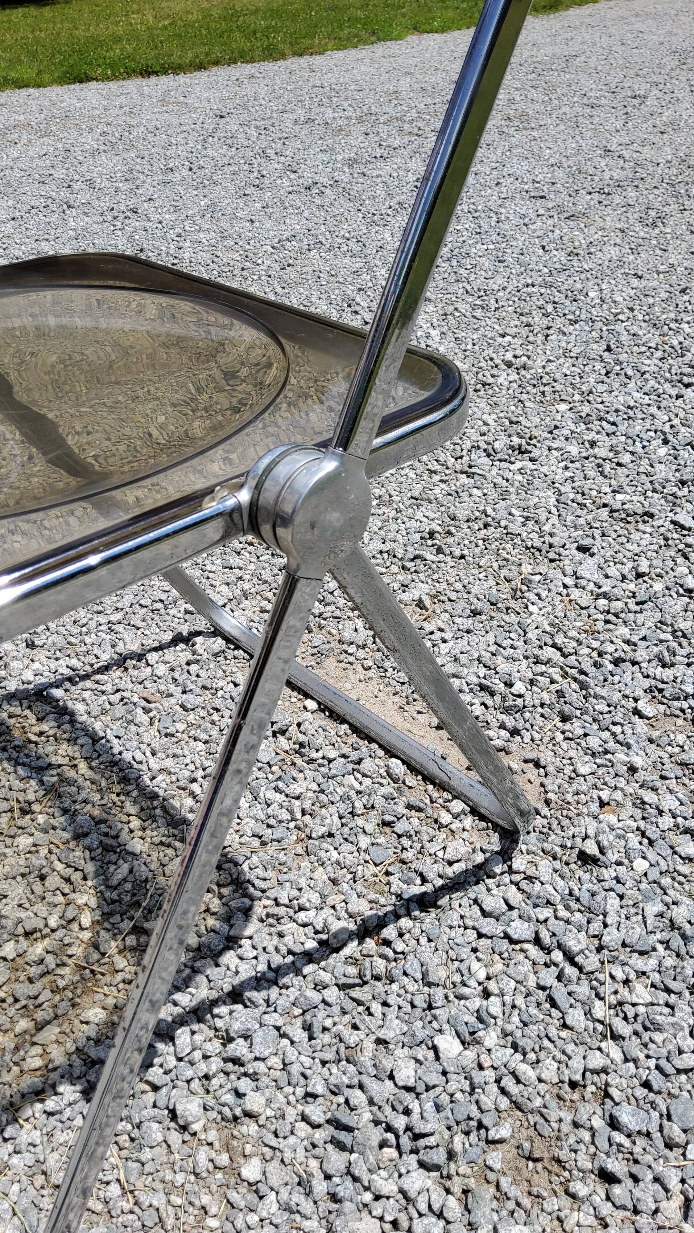 Set of 3 plia chairs by Giancarlo Piretti from the 70s