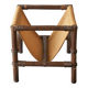 1970s canvas and bamboo magazine rack