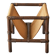 1970s canvas and bamboo magazine rack
