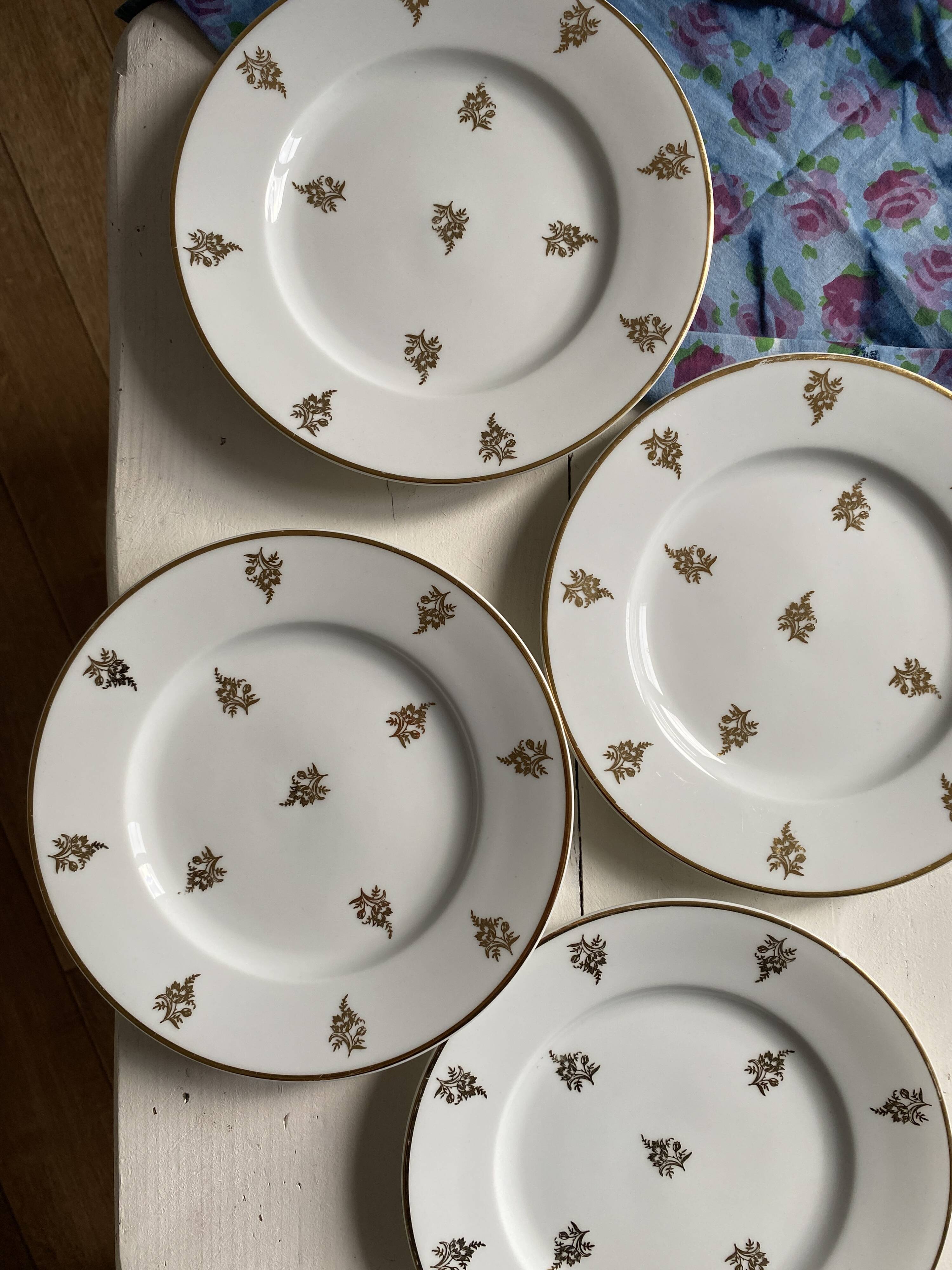 Six Limoges porcelain dessert plates