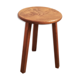 Tabouret bois verni