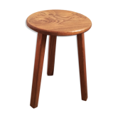 Tabouret bois verni