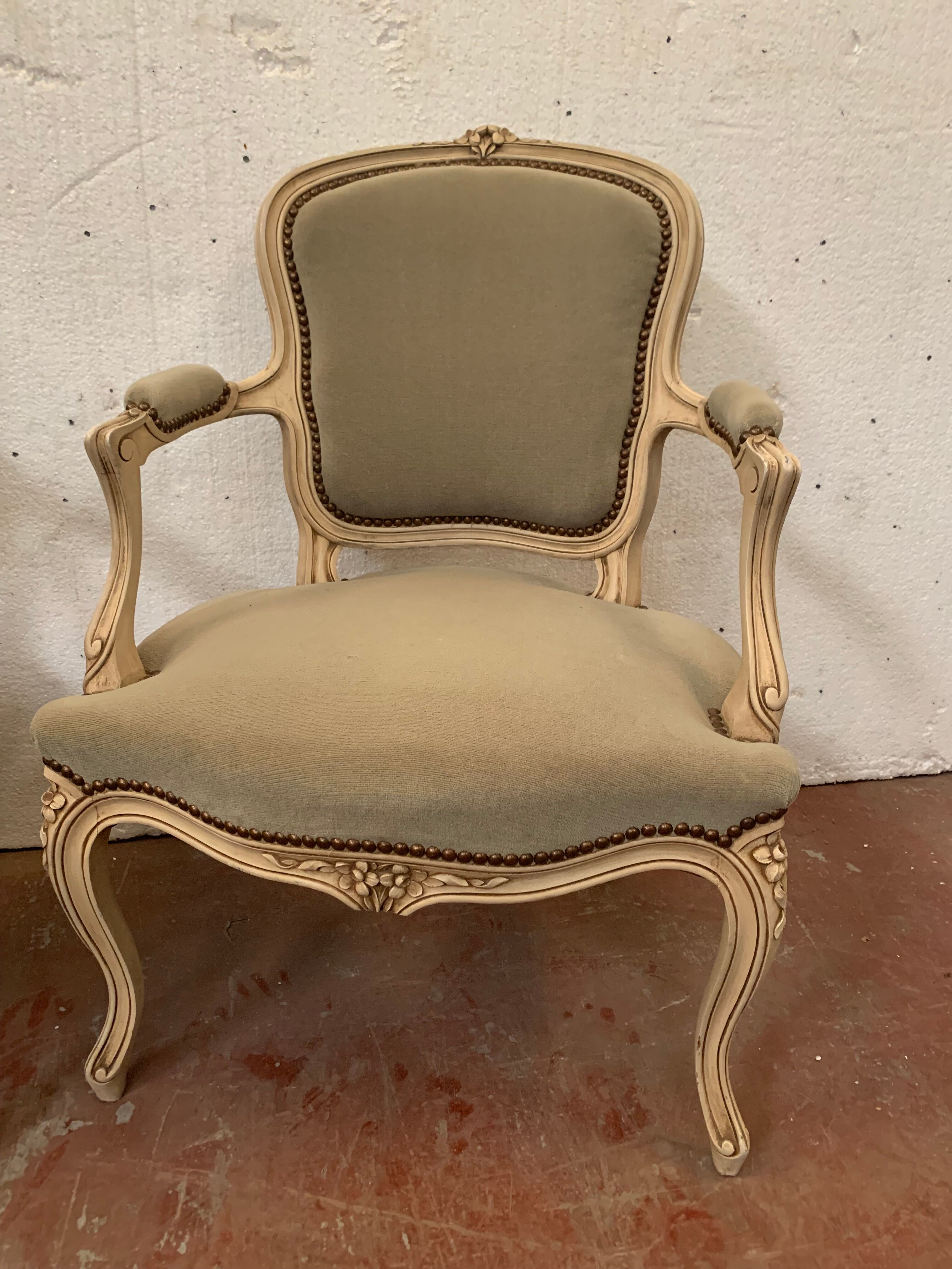 Pair of Louis XV style convertible in patinated beech XX century