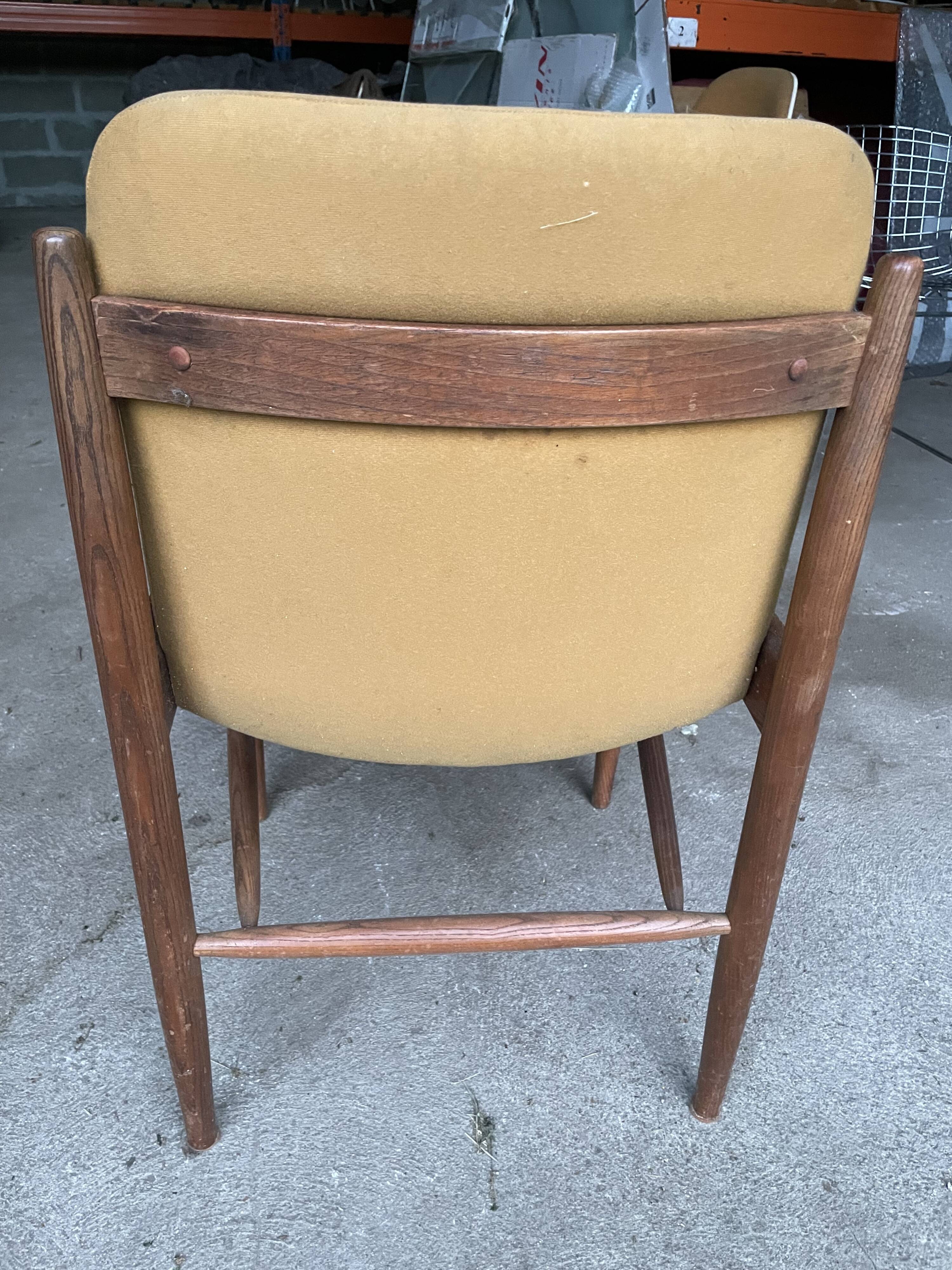 Set of 4 italian style chairs 1960 - rosewood and fabric